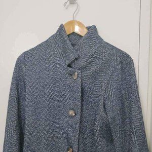 Old Navy Blue and White Tweed Coat